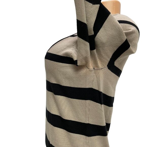Calvin Klein Women’s Tan and Black Striped Half Sleeve Knit Mini Dress, Size M - Picture 7 of 15